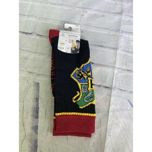 Harry Potter Hogwarts House Badge Men's Knit Crew Socks 1 Pair Shoe Size 8-12